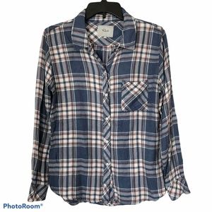 RAILS Hunter Sky White Daffodil Plaid Button Down
